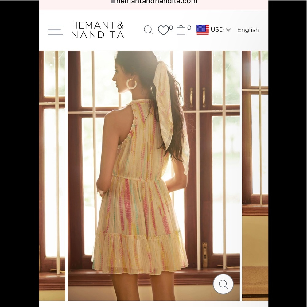 Hemant & Nadia Yellow Ann Dress Size Small, only worn once, excellent condition